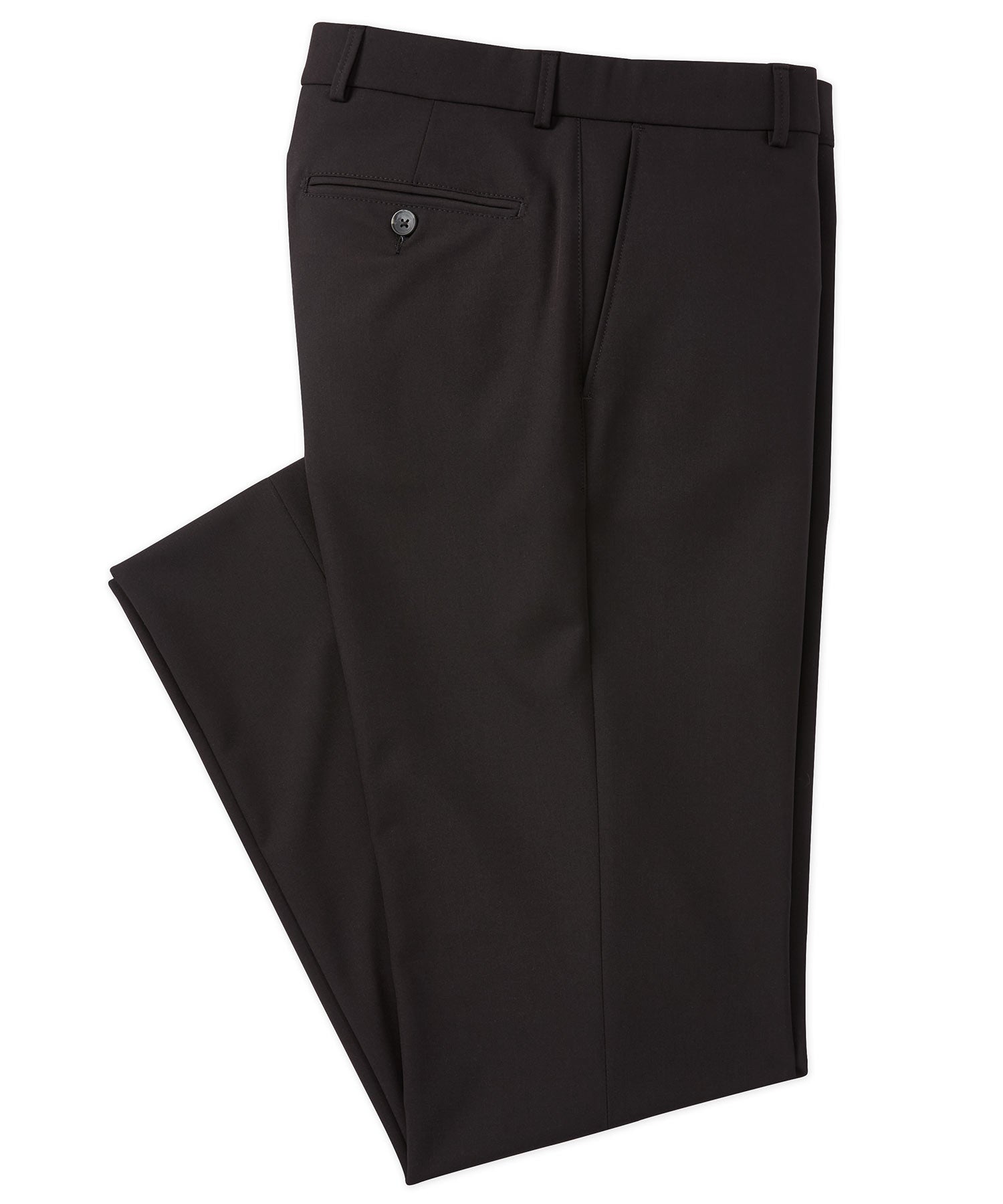 BIG FIT Comfort-EZE Commuter Bi-Stretch Gabardine Trouser in Black (Plain Front Model) by Ballin