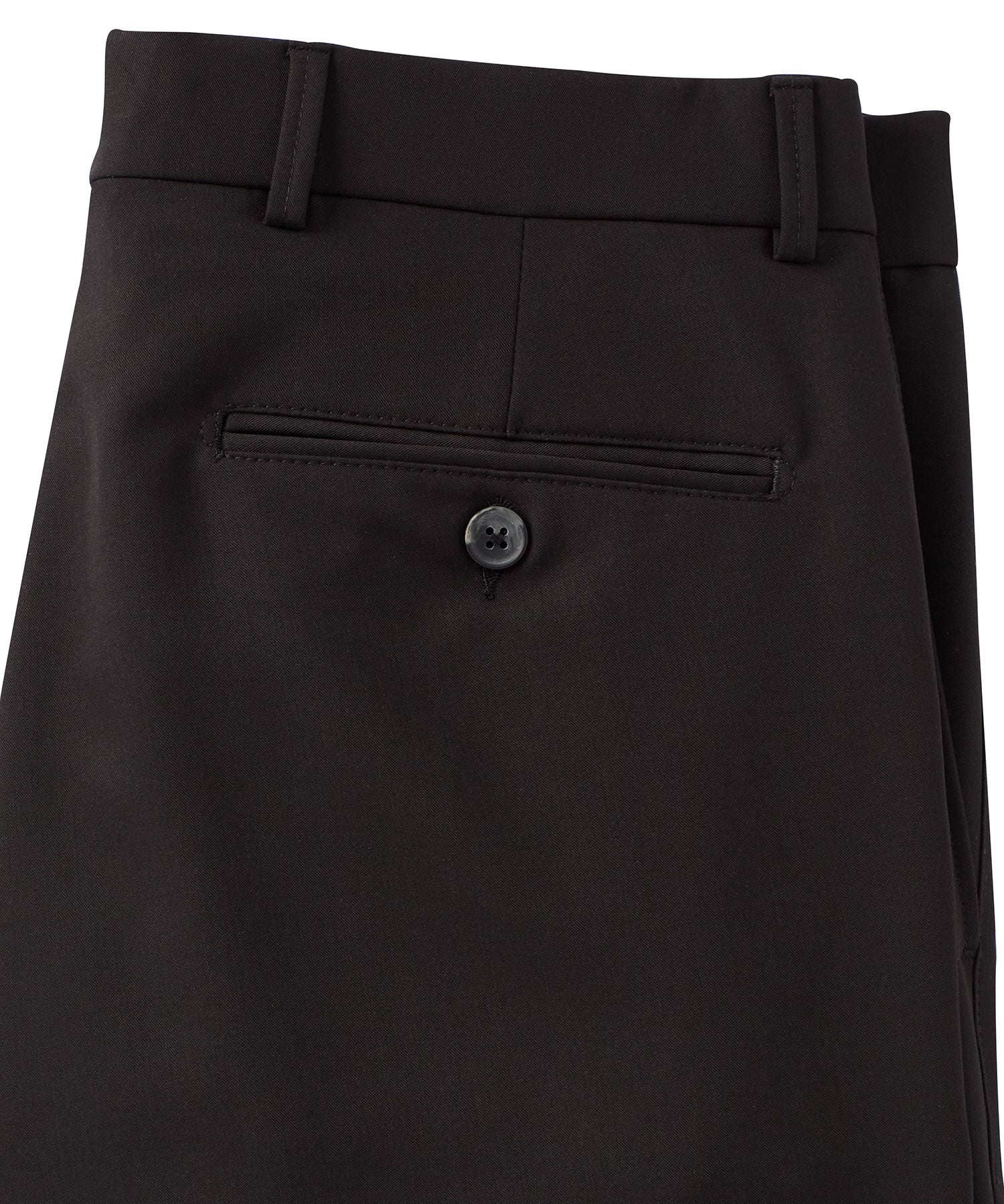 BIG FIT Comfort-EZE Commuter Bi-Stretch Gabardine Trouser in Black (Plain Front Model) by Ballin