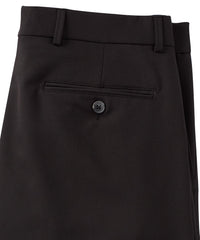 BIG FIT Comfort-EZE Commuter Bi-Stretch Gabardine Trouser in Black (Plain Front Model) by Ballin
