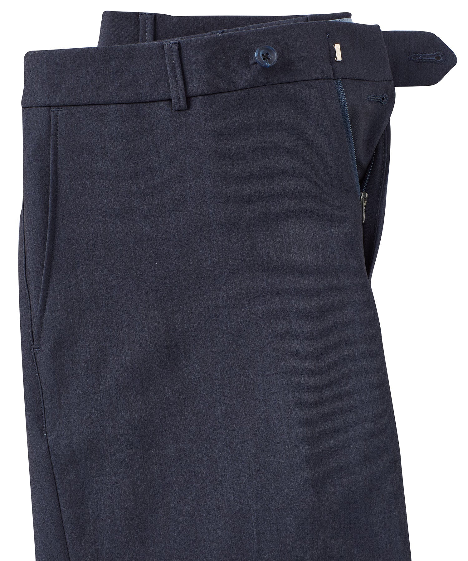 Comfort-EZE Commuter Bi-Stretch Gabardine Trouser in Blue Mix (Flat Front Models) by Ballin