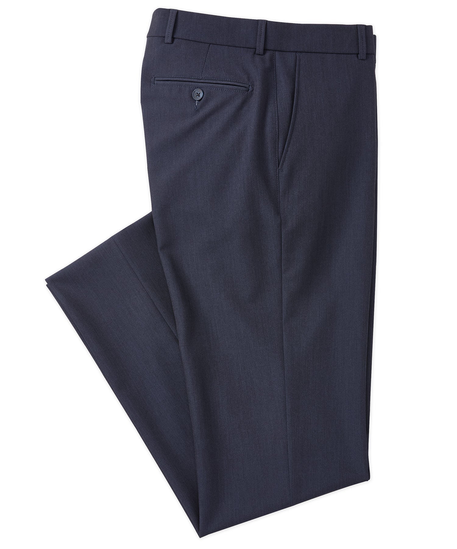 Comfort-EZE Commuter Bi-Stretch Gabardine Trouser in Blue Mix (Flat Front Models) by Ballin
