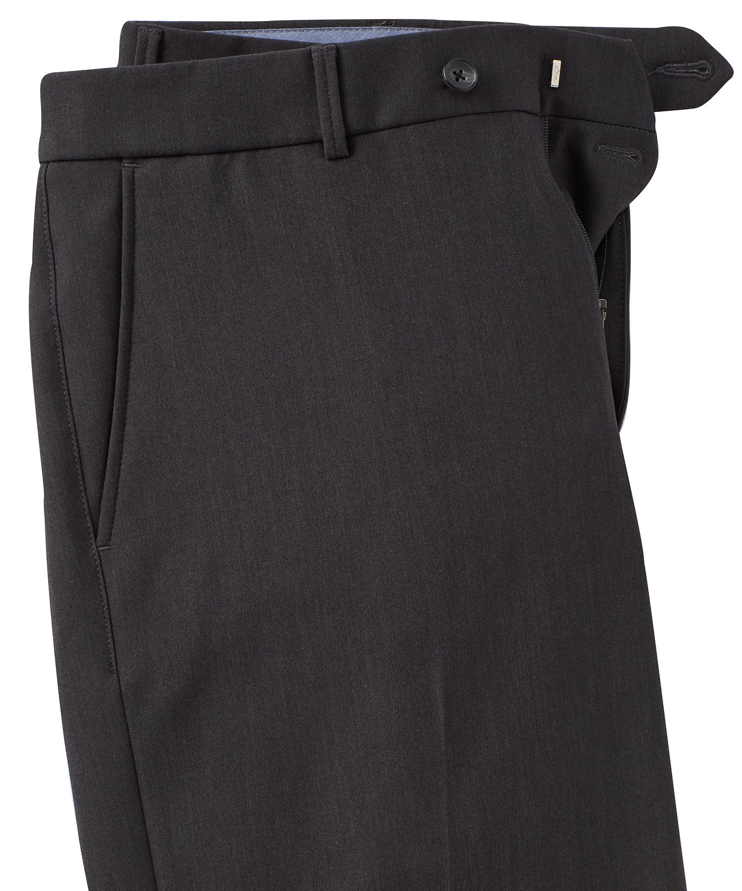 Comfort-EZE Commuter Bi-Stretch Gabardine Trouser in Charcoal (Flat Front Models) by Ballin