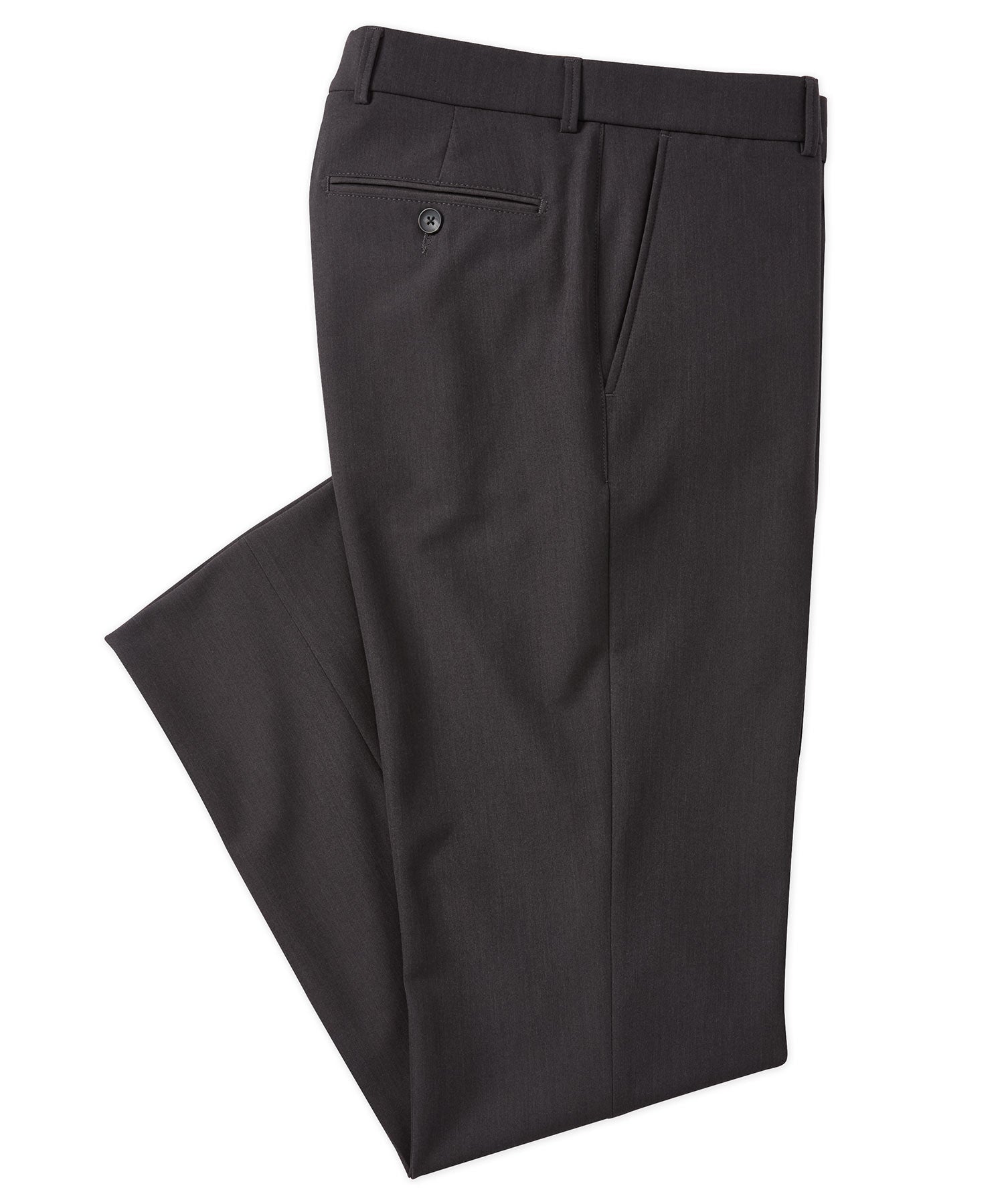 Comfort-EZE Commuter Bi-Stretch Gabardine Trouser in Charcoal (Flat Front Models) by Ballin