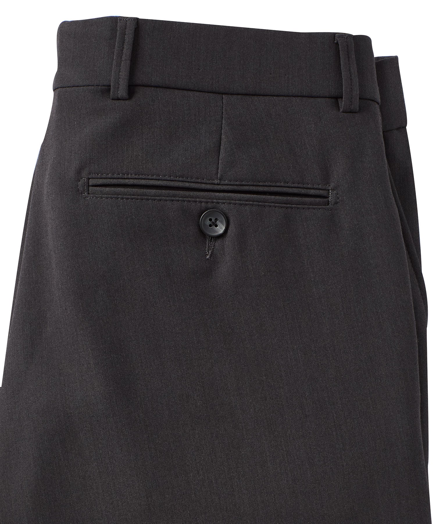 Comfort-EZE Commuter Bi-Stretch Gabardine Trouser in Charcoal (Flat Front Models) by Ballin