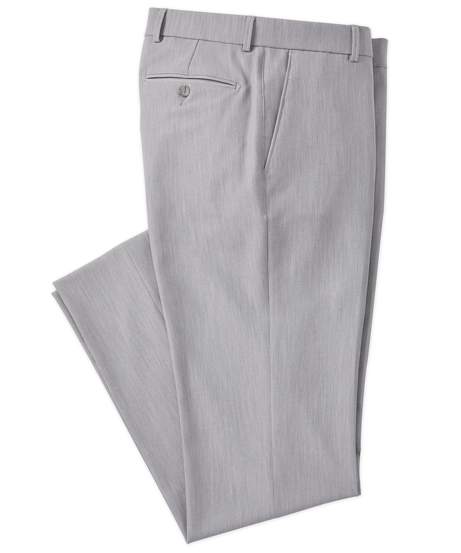 Comfort-EZE Commuter Bi-Stretch Gabardine Trouser in Pearl Grey, Size 30 (Soho Modern Fit) by Ballin