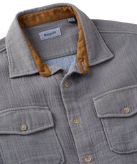 Double Face Overshirt in Mid Grey by Borgo28