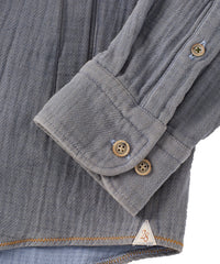 Double Face Overshirt in Mid Grey by Borgo28
