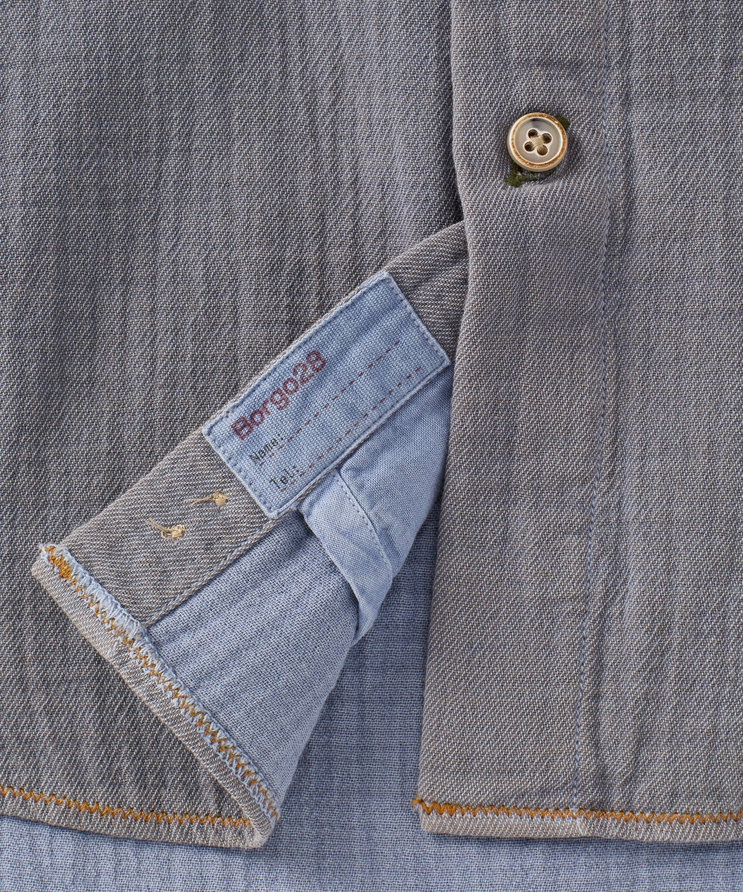 Double Face Overshirt in Mid Grey by Borgo28