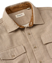 Double Face Overshirt in Mushroom by Borgo28