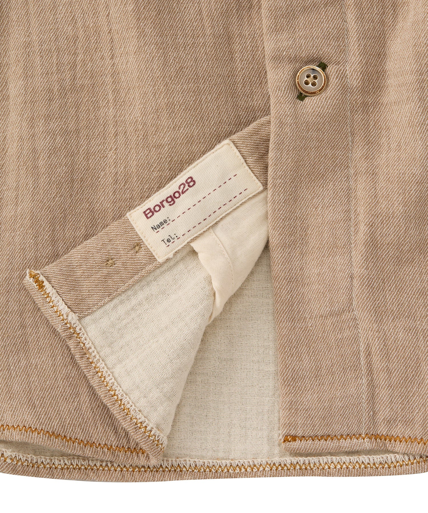 Double Face Overshirt in Mushroom by Borgo28