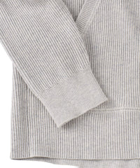 Cashmere Blend Raglan Sleeve Zip-Front Hoodie in Grey by Borgo28