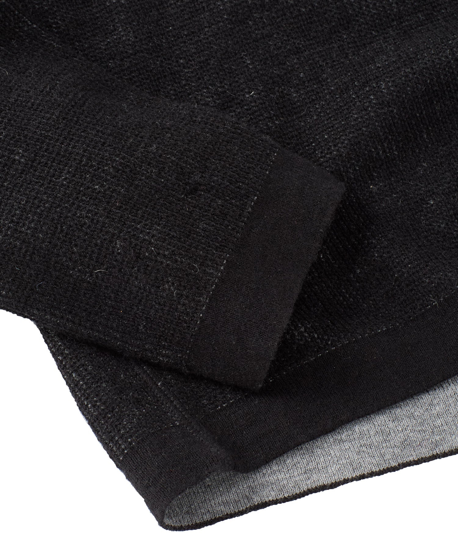 Reversible Cotton & Cashmere Sweater in Black/Grey by Borgo28