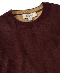 Reversible Cotton & Cashmere Sweater in Cabernet/Mustard by Borgo28