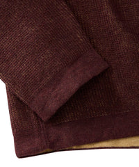 Reversible Cotton & Cashmere Sweater in Cabernet/Mustard by Borgo28