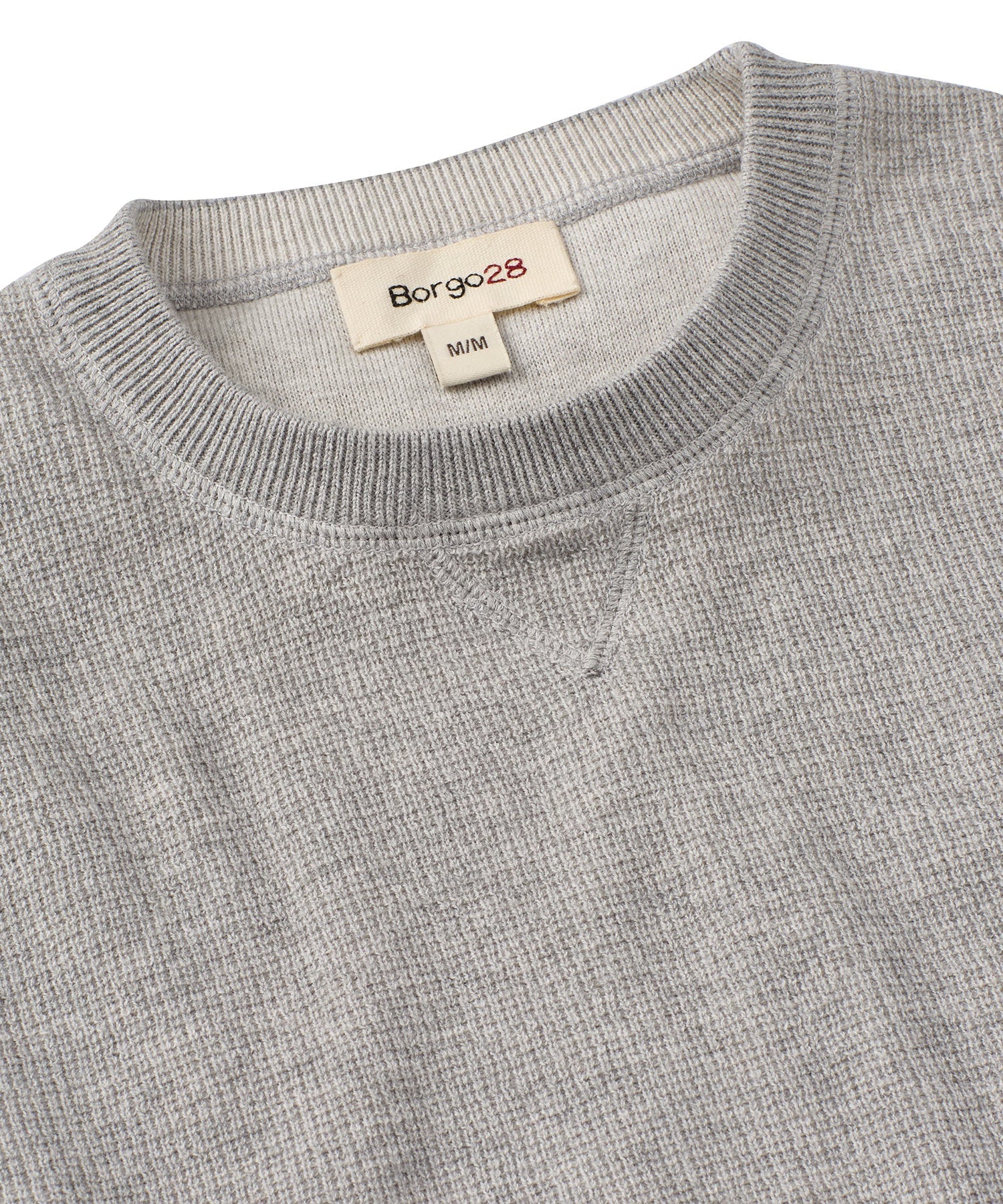 Reversible Cotton & Cashmere Sweater in Grey/Winter White by Borgo28