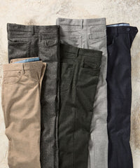 Micro Donegal Ceramica Wool Blend Comfort-EZE 5-Pocket Pant in Grey, Size 32 (Connor Modern Fit) by Ballin