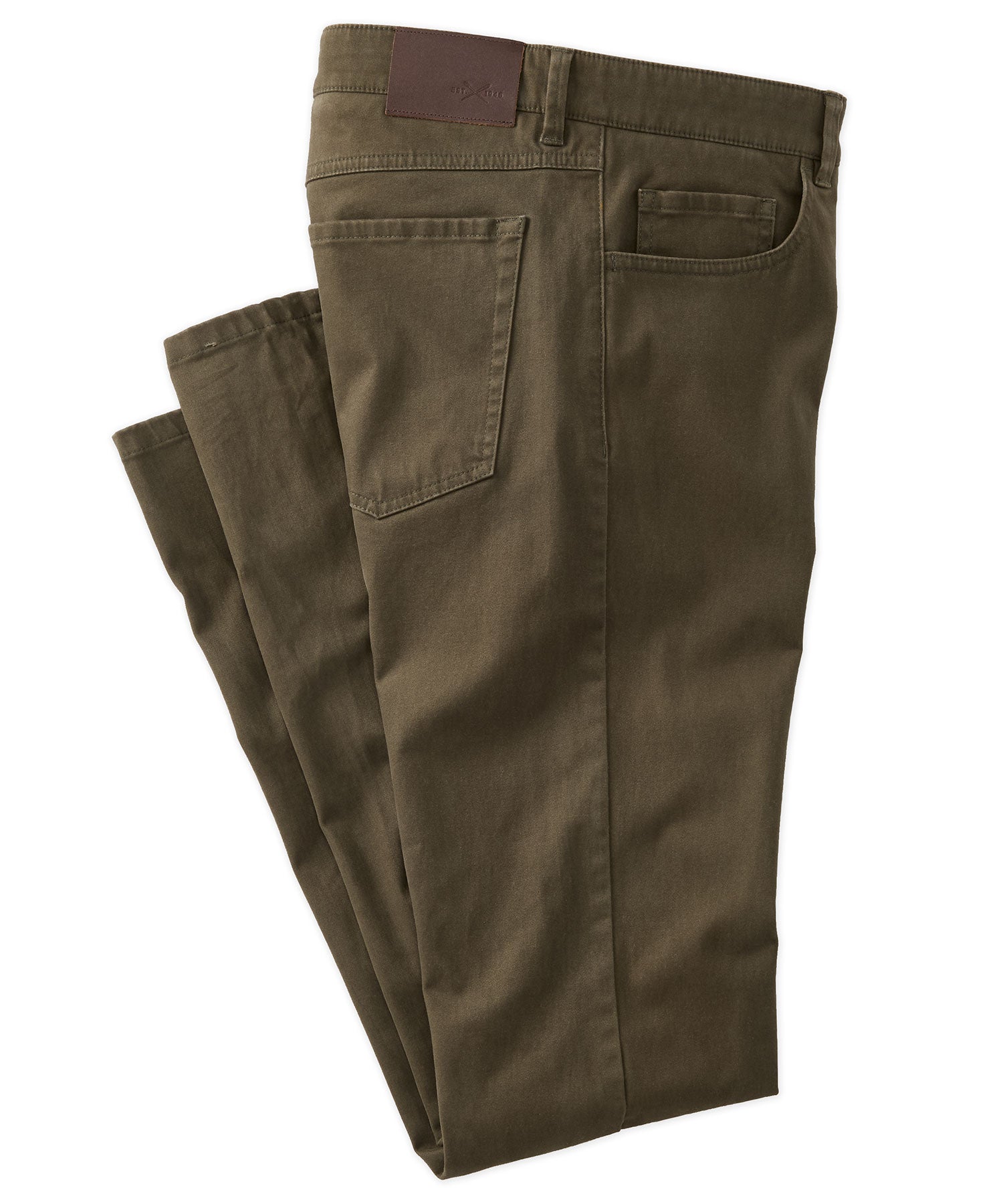 Cashmere Touch Pima Cotton Sateen Stretch 5-Pocket Pants in Choice of Colors (Crescent Modern Fit) by Ballin