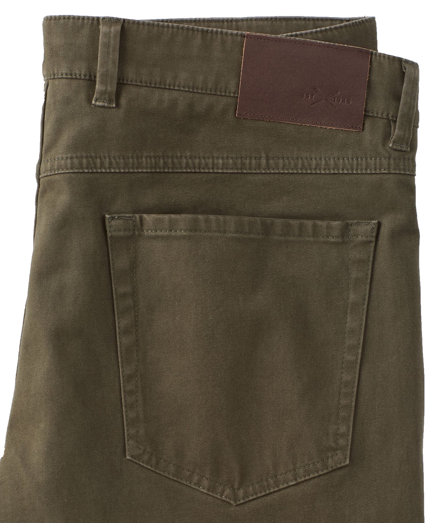 Moleskin 5-Pocket Pant in Dark Olive (Modern Straight Fit) by Borgo28