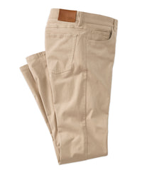 Cashmere Touch Pima Cotton Sateen Stretch 5-Pocket Pants in Choice of Colors (Crescent Modern Fit) by Ballin