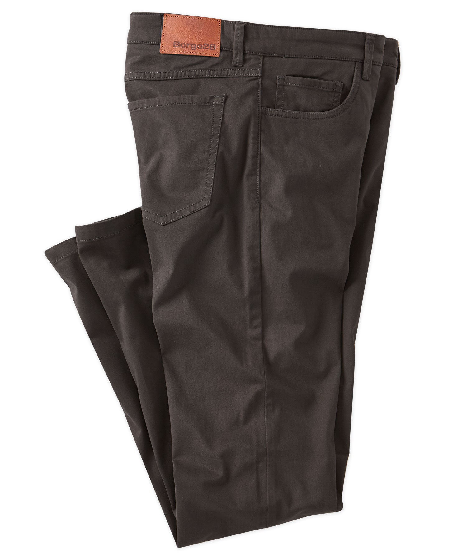 Cotton Sateen 5-Pocket Pant in Pavement (Modern Straight Fit) by Borgo28