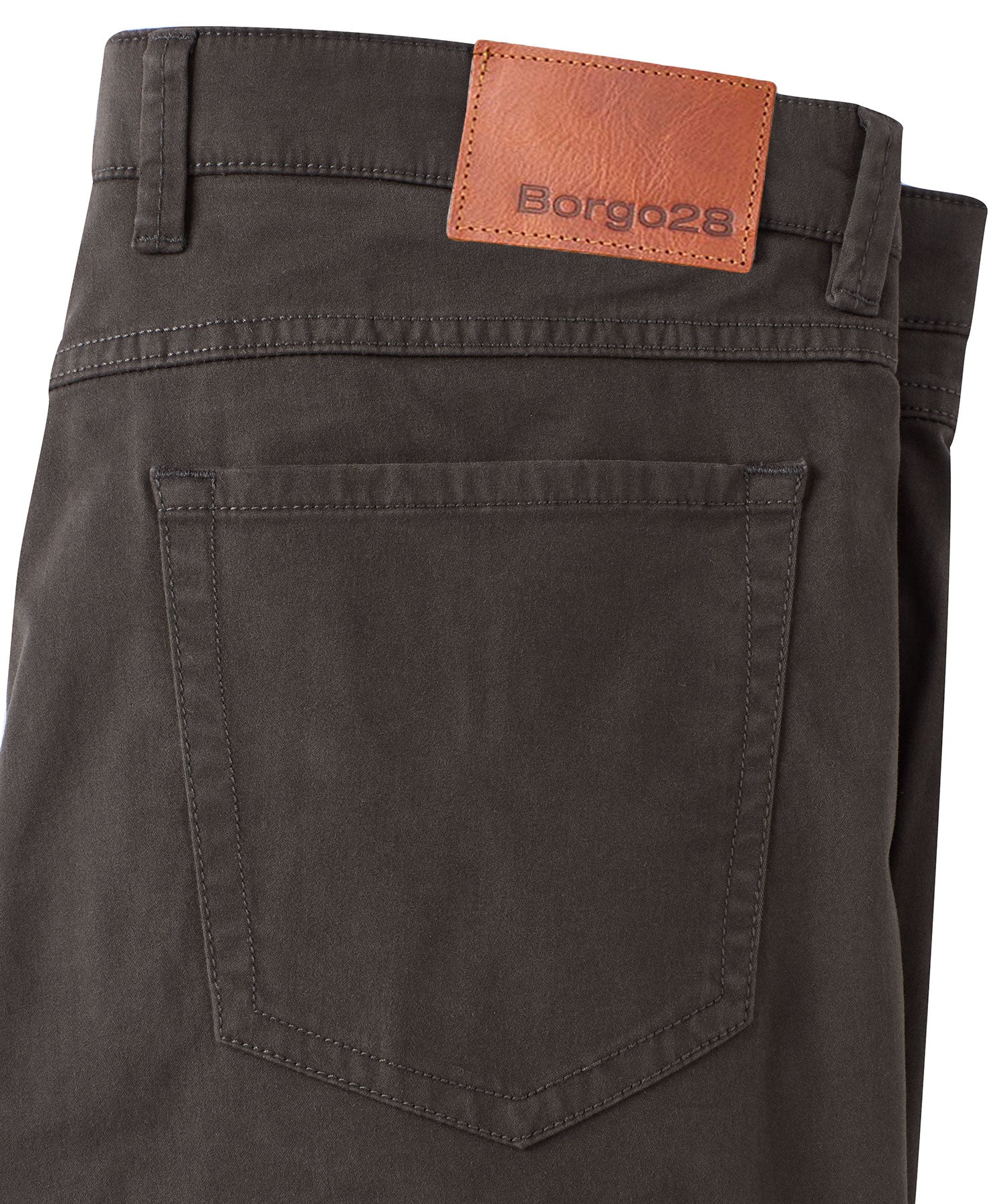 Cotton Sateen 5-Pocket Pant in Pavement (Modern Straight Fit) by Borgo28
