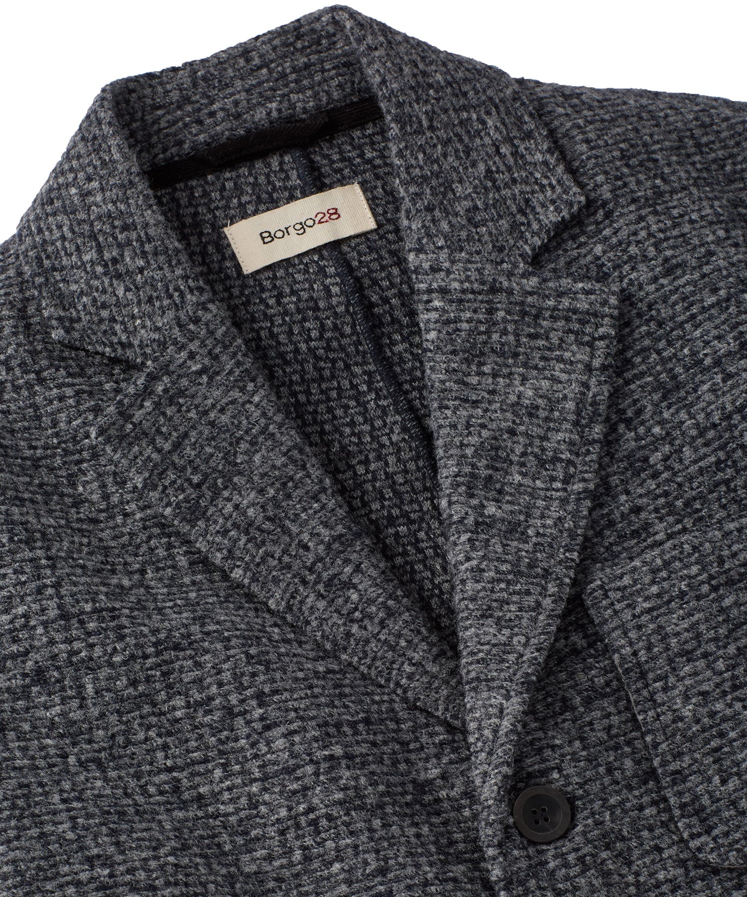 Soft Knit Wool-Blend Blazer in Charcoal by Borgo28