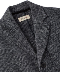 Soft Knit Wool-Blend Blazer in Charcoal by Borgo28