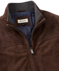 Suede Bomber Jacket in Brown by Borgo28