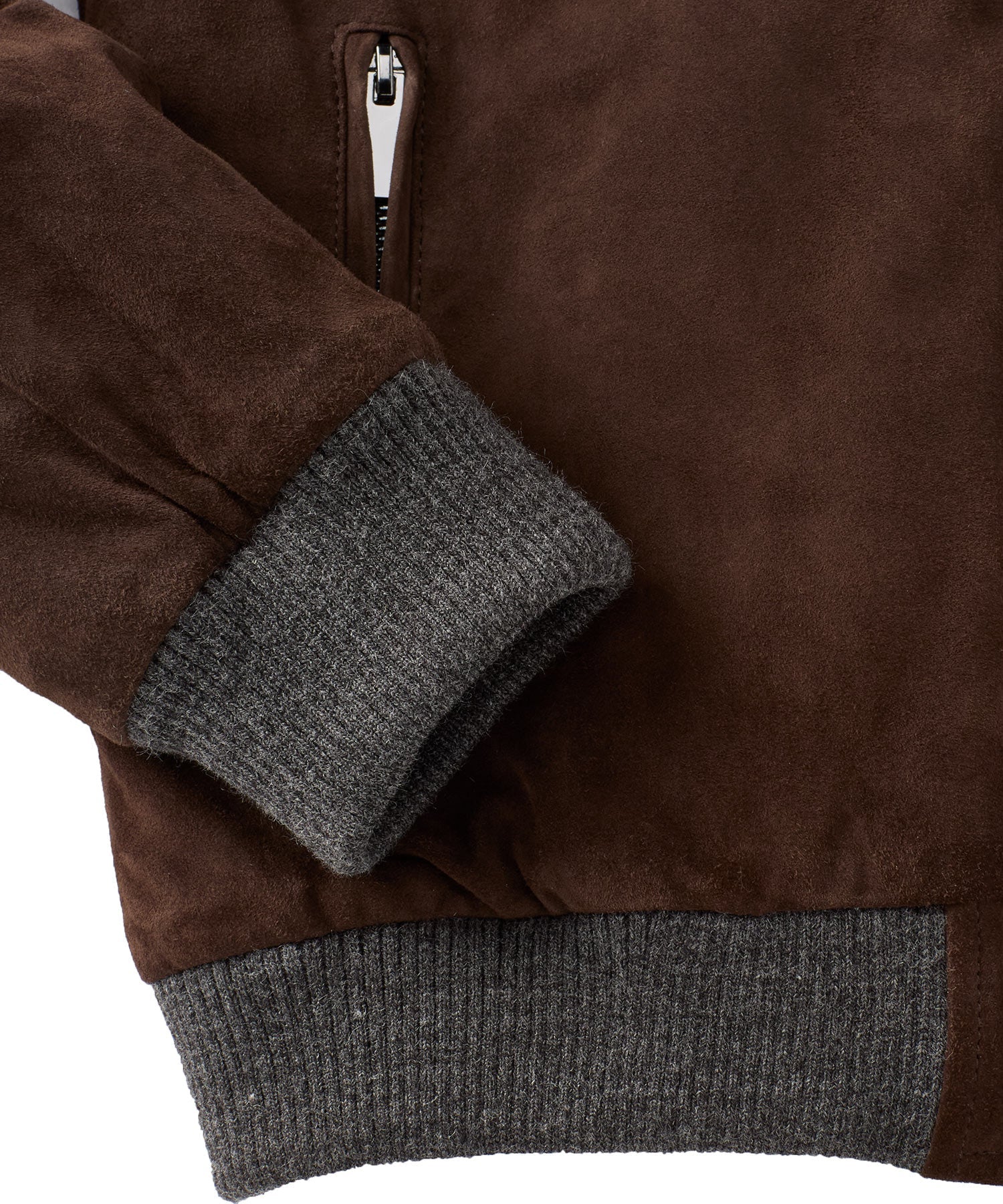 Suede Bomber Jacket in Brown by Borgo28