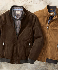 Suede Bomber Jacket in Tobacco by Borgo28