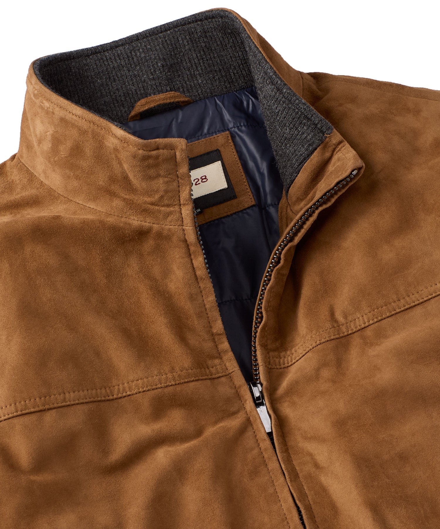 Suede Bomber Jacket in Tobacco by Borgo28
