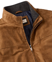 Suede Bomber Jacket in Tobacco by Borgo28