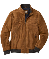 Suede Bomber Jacket in Tobacco by Borgo28