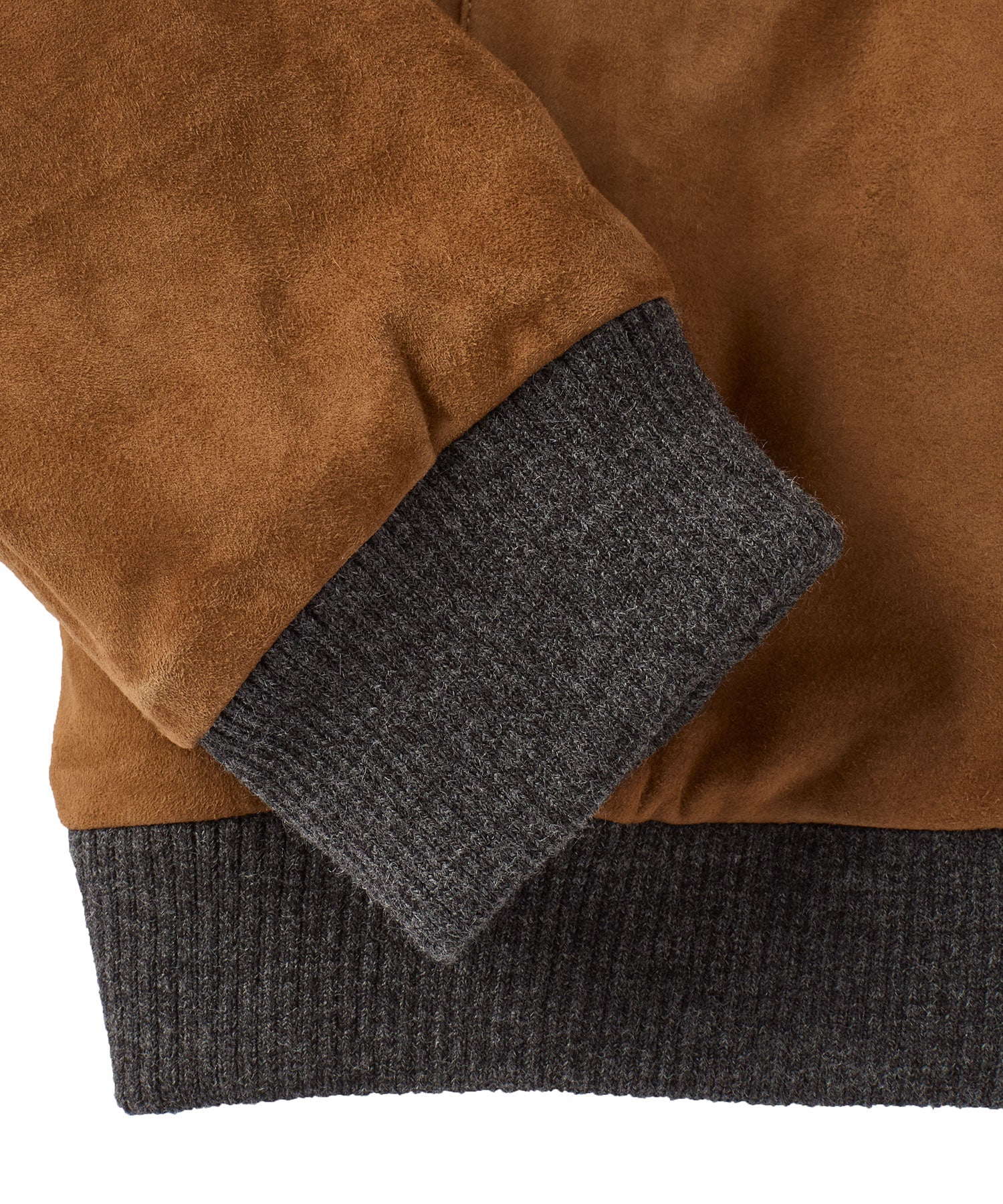 Suede Bomber Jacket in Tobacco by Borgo28