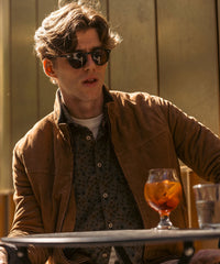 Suede Bomber Jacket in Tobacco by Borgo28