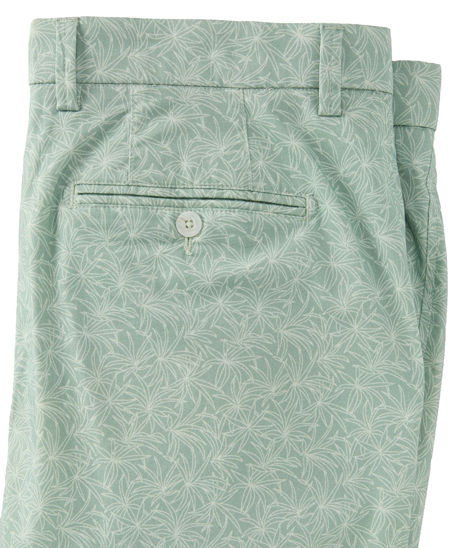 Tropical Leaf Print Lightweight Superfine Twill Shorts in Choice of Colors (College Modern Fit - 8" Inseam) by Ballin