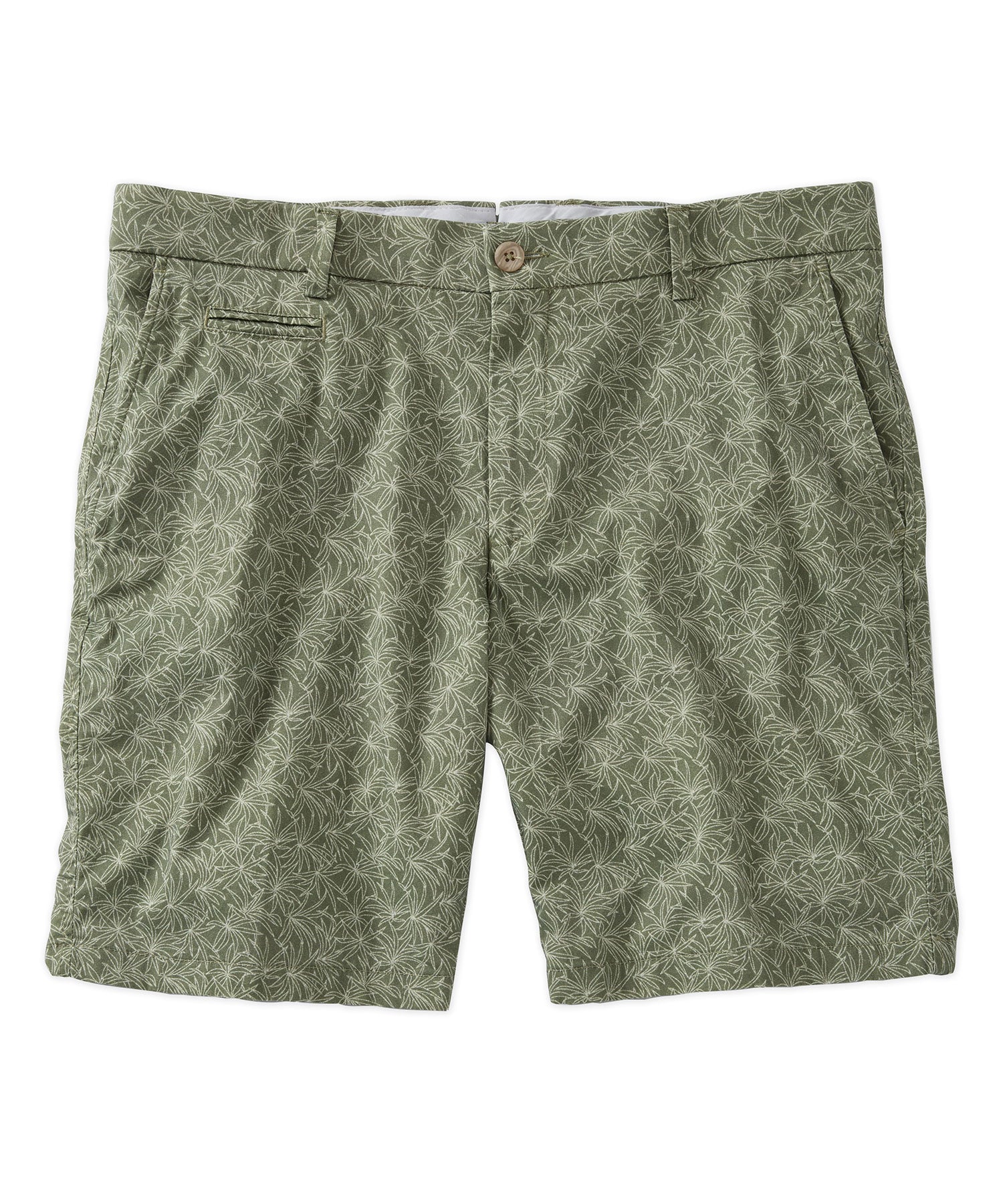 Tropical Leaf Print Lightweight Superfine Twill Shorts in Choice of Colors (Drummond Traditional Fit) by Ballin