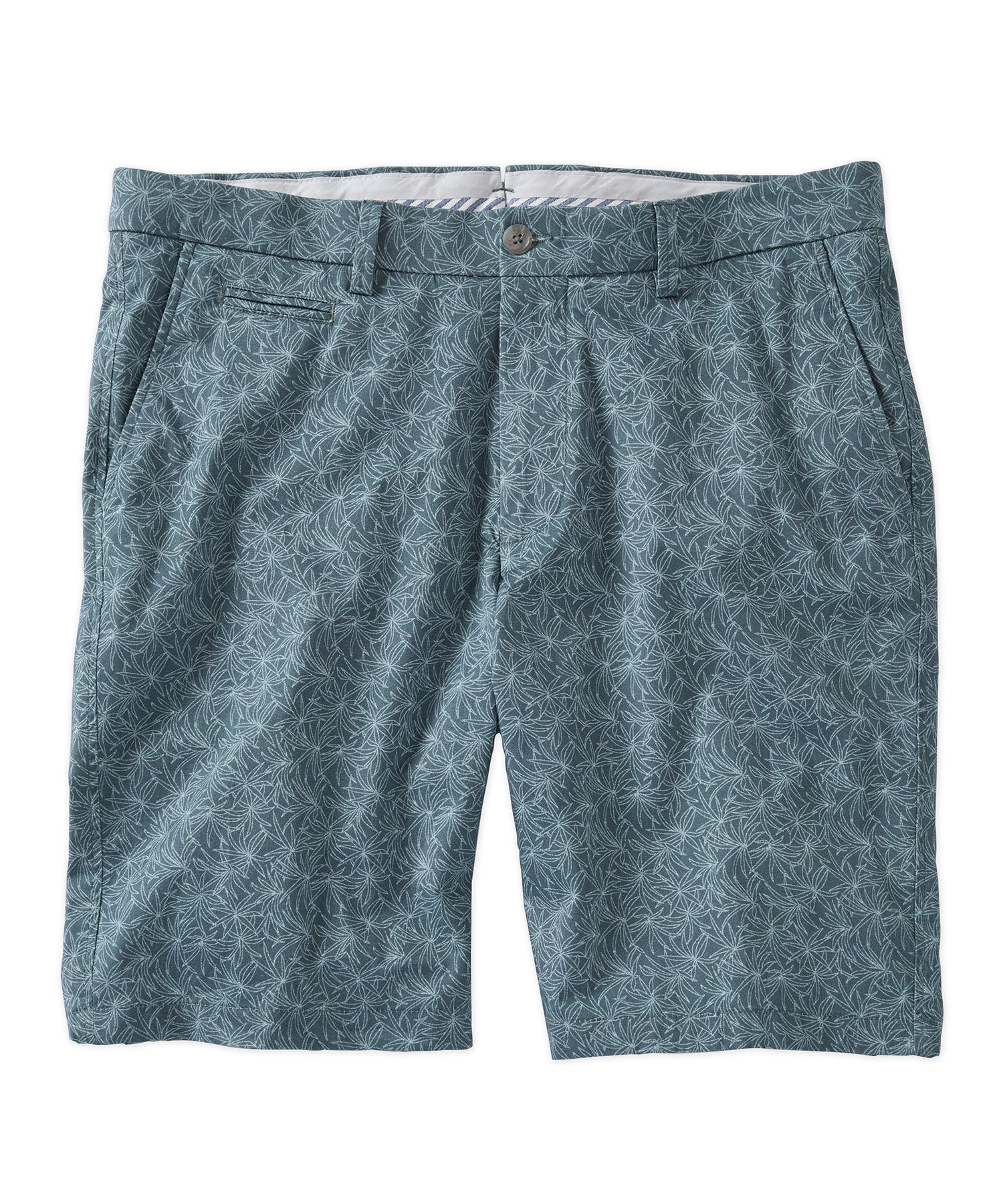 Tropical Leaf Print Lightweight Superfine Twill Shorts in Choice of Colors (Drummond Traditional Fit) by Ballin