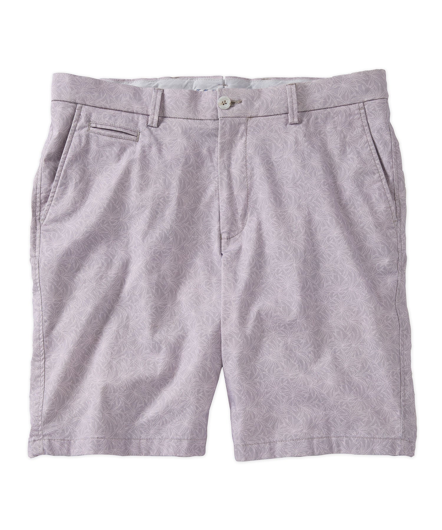 Tropical Leaf Print Lightweight Superfine Twill Shorts in Choice of Colors (Drummond Traditional Fit) by Ballin