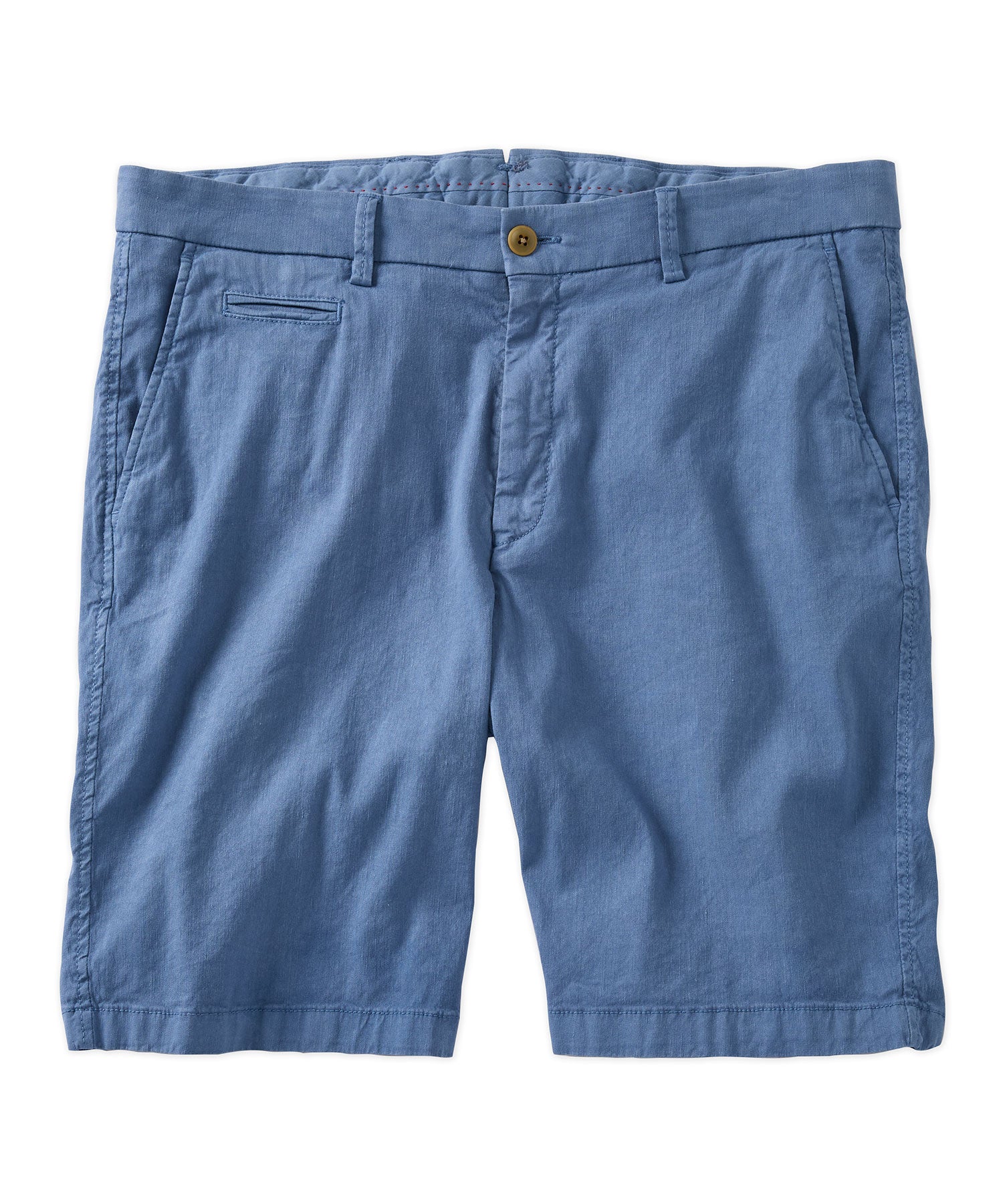 Linen and Cotton Stretch Garment Dyed Shorts in Choice of Colors (Drummond Traditional Fit) by Ballin