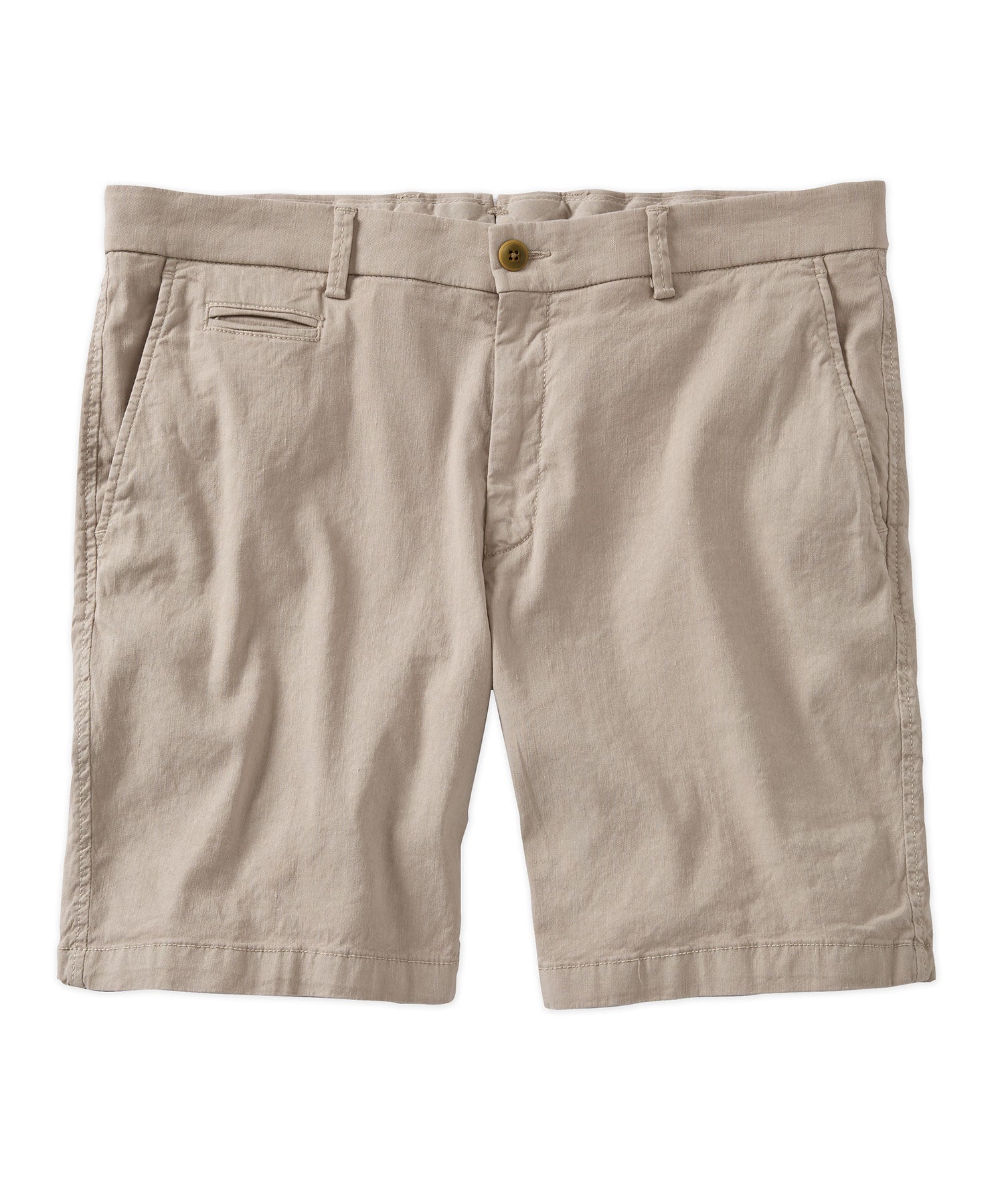 Linen and Cotton Stretch Garment Dyed Shorts in Choice of Colors (Drummond Traditional Fit) by Ballin