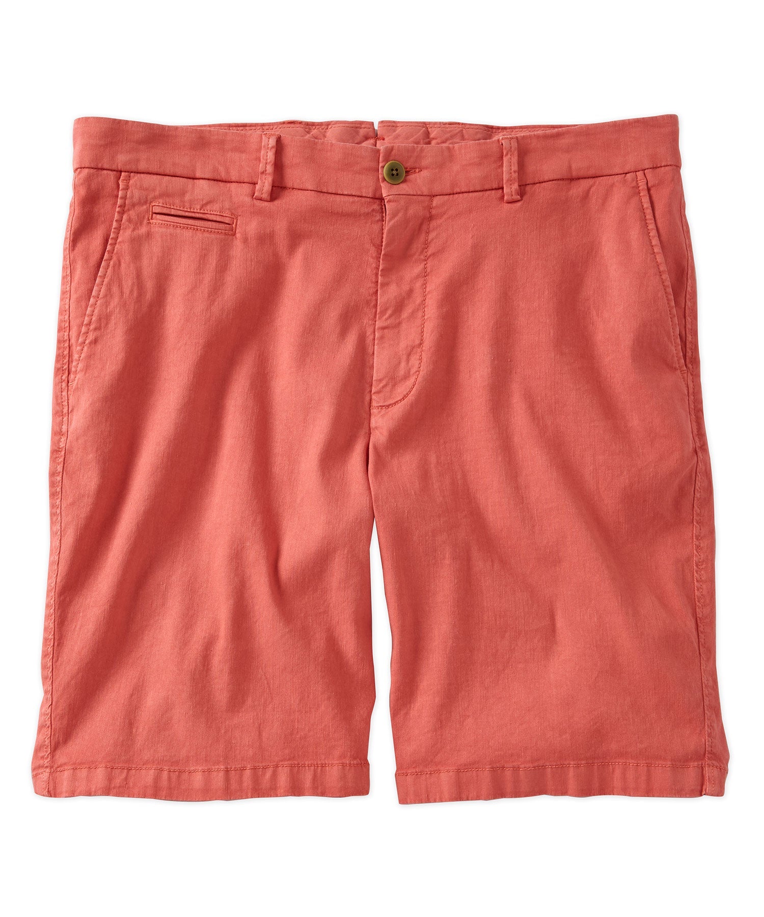 Linen and Cotton Stretch Garment Dyed Shorts in Choice of Colors (Drummond Traditional Fit) by Ballin