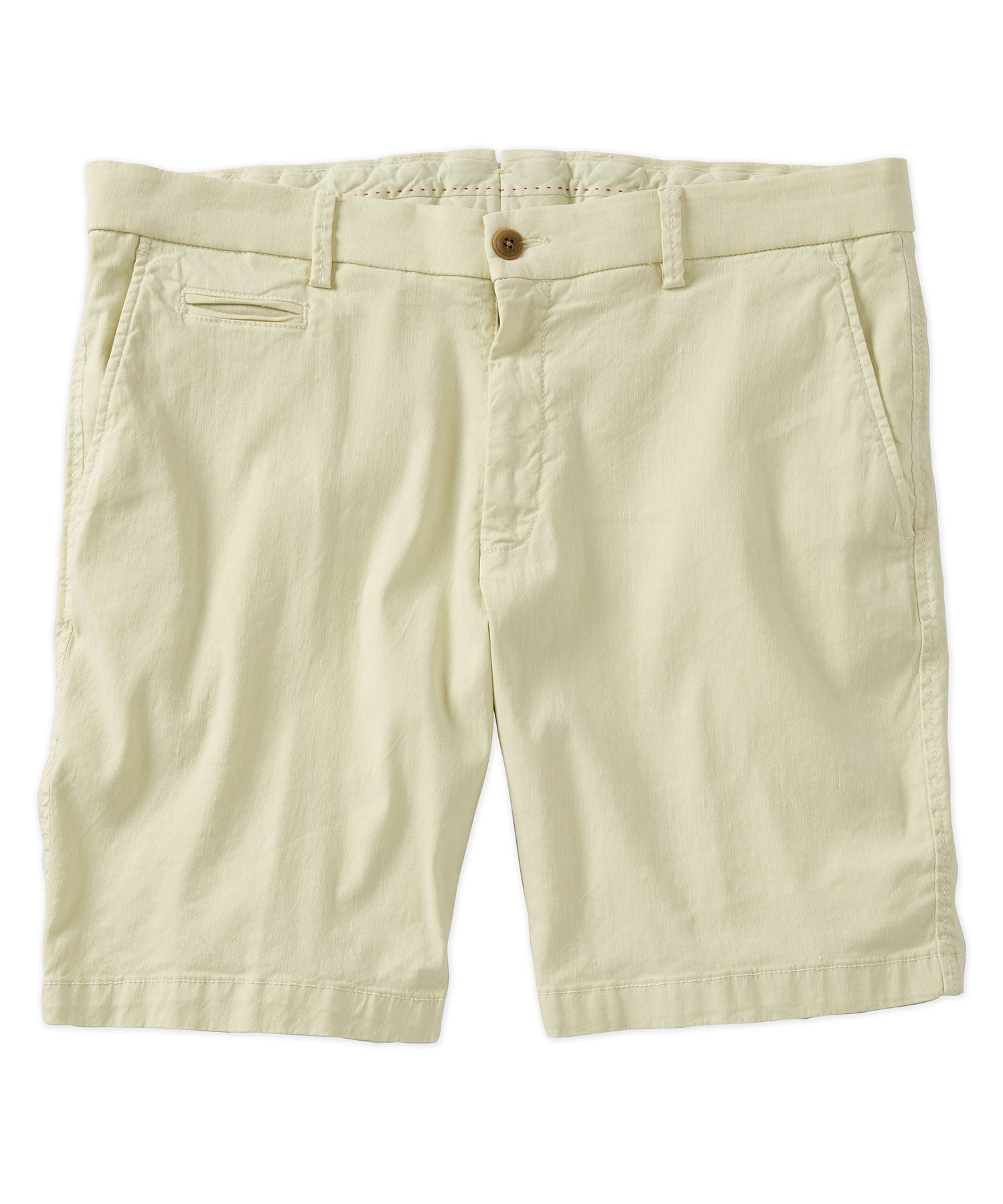 Linen and Cotton Stretch Garment Dyed Shorts in Choice of Colors (Drummond Traditional Fit) by Ballin