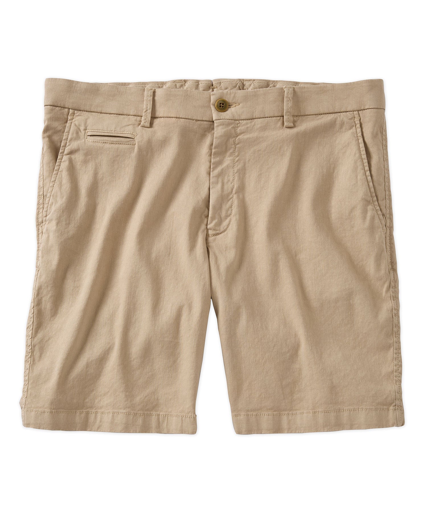Linen and Cotton Stretch Garment Dyed Shorts in Choice of Colors (Drummond Traditional Fit) by Ballin