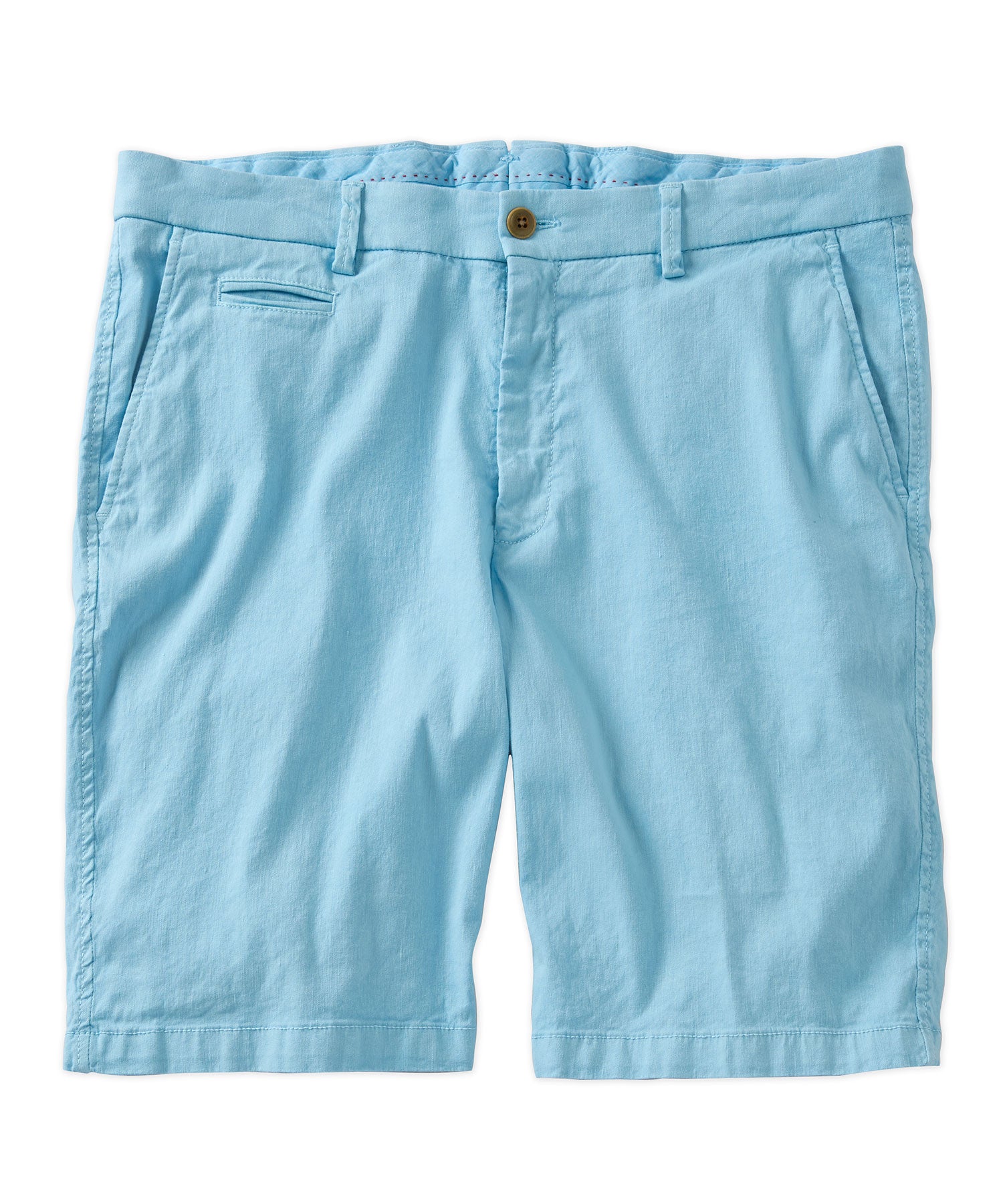 Linen and Cotton Stretch Garment Dyed Shorts in Choice of Colors (Drummond Traditional Fit) by Ballin