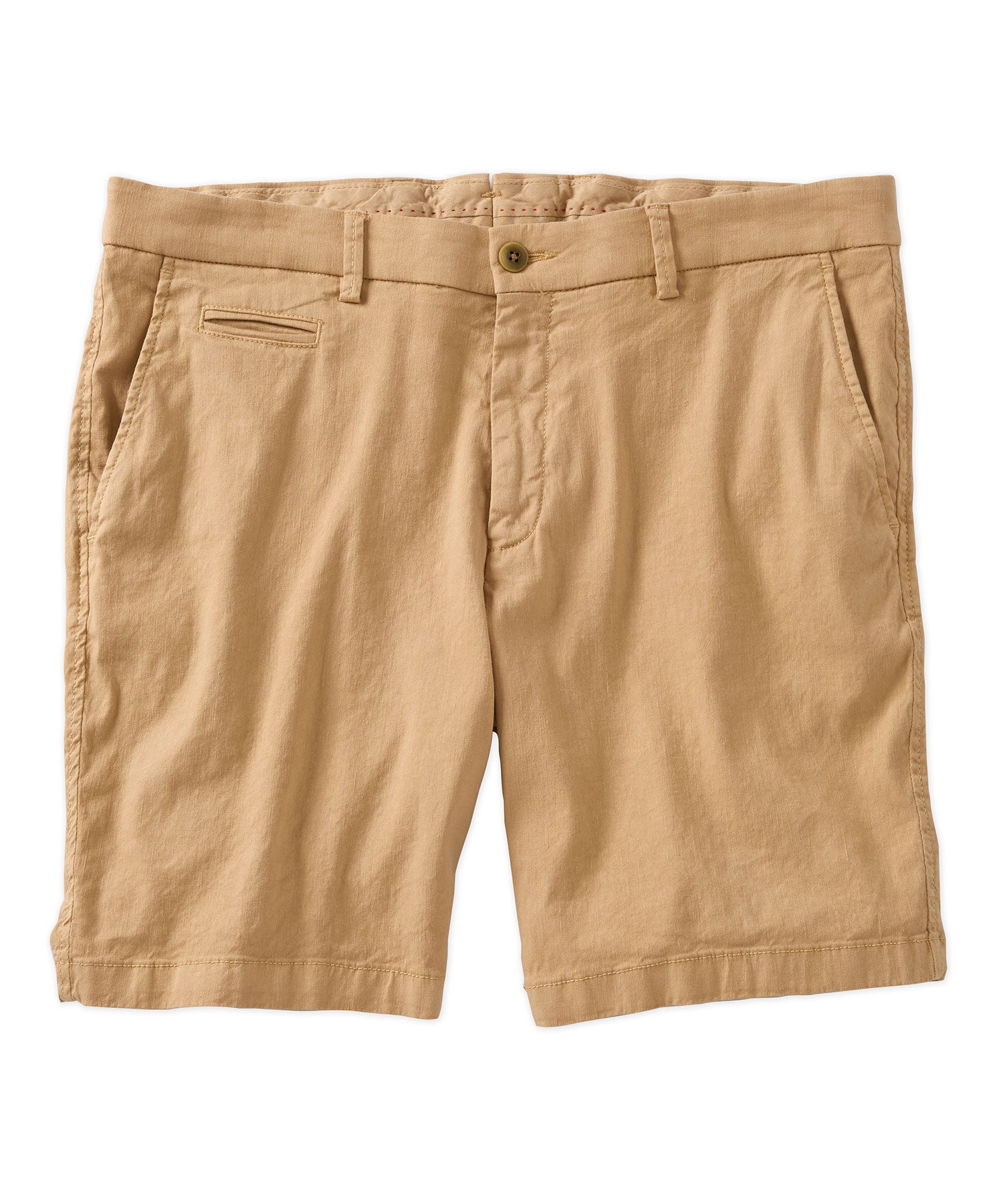 Linen and Cotton Stretch Garment Dyed Shorts in Choice of Colors (Drummond Traditional Fit) by Ballin