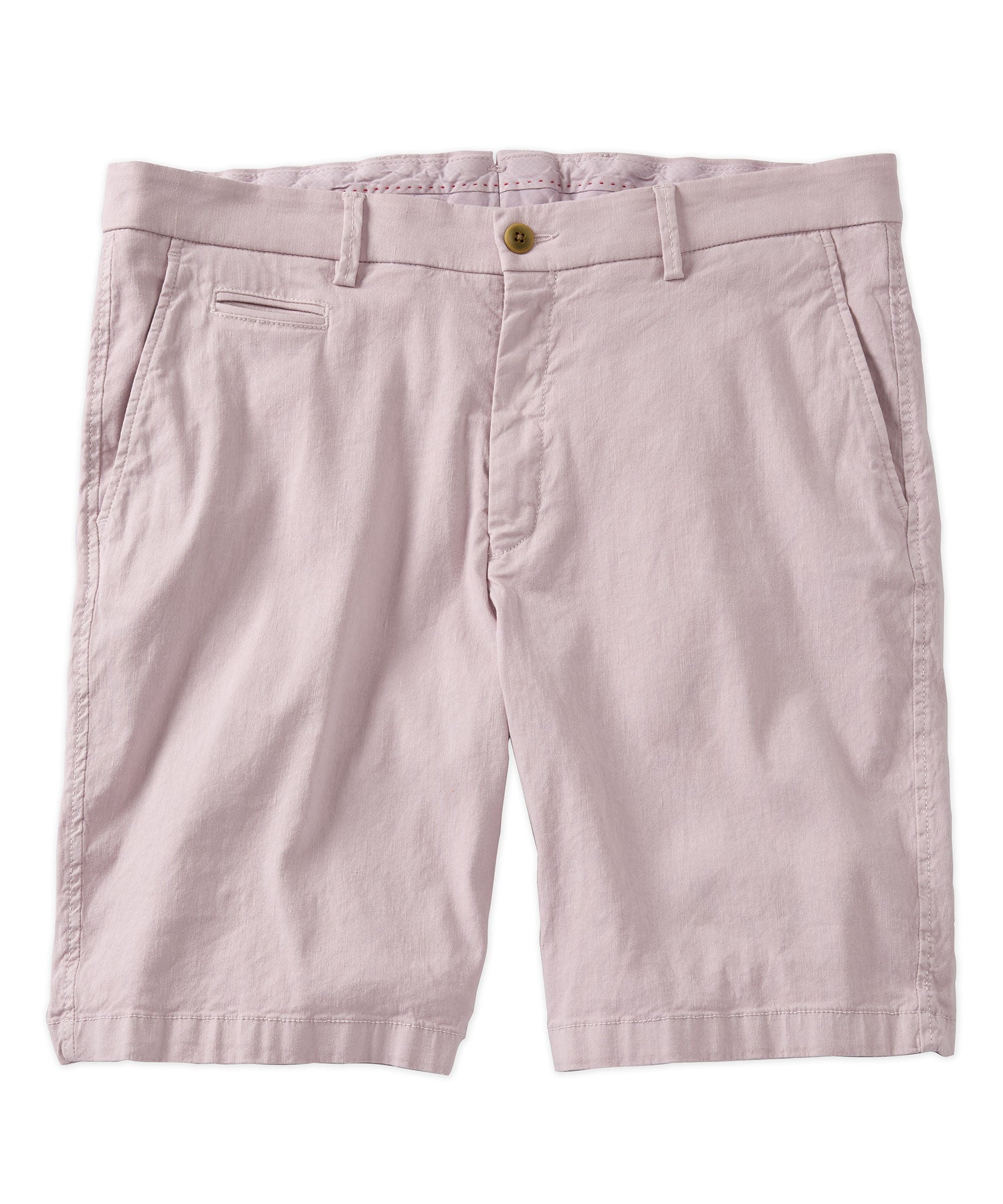 Linen and Cotton Stretch Garment Dyed Shorts in Choice of Colors (Drummond Traditional Fit) by Ballin