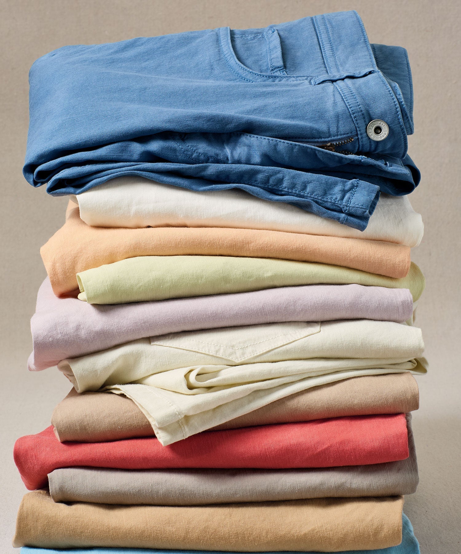 Linen/Cotton Stretch 5-Pocket Pants in Choice of Colors (Crescent Modern Fit) by Ballin