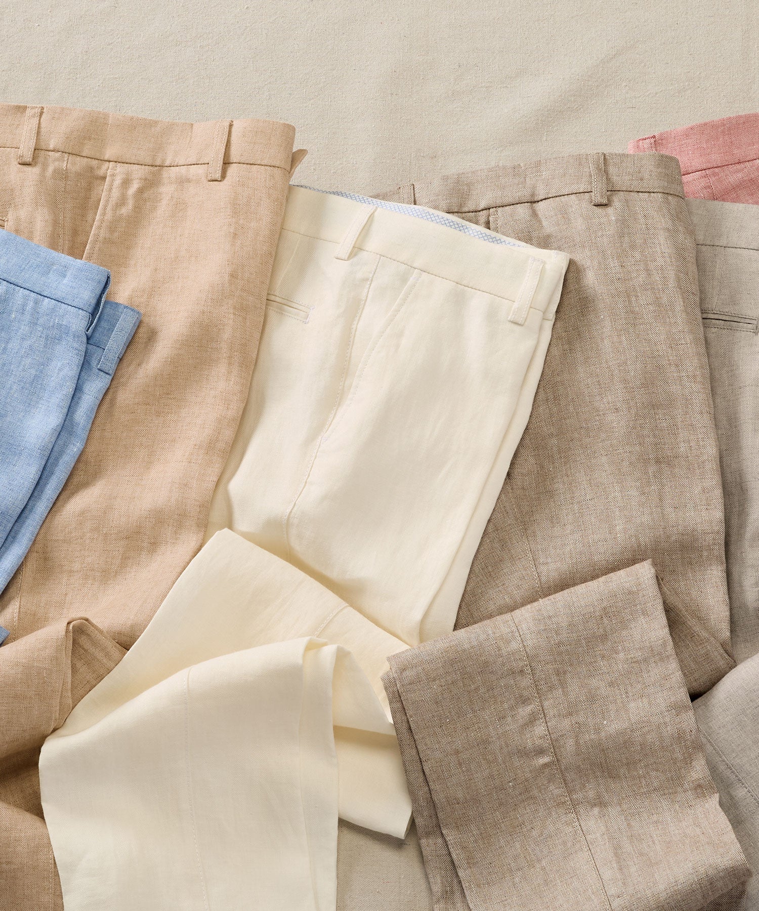 Délavé Linen Herringbone Pants in Choice of Colors (Atwater Modern Fit) by Ballin