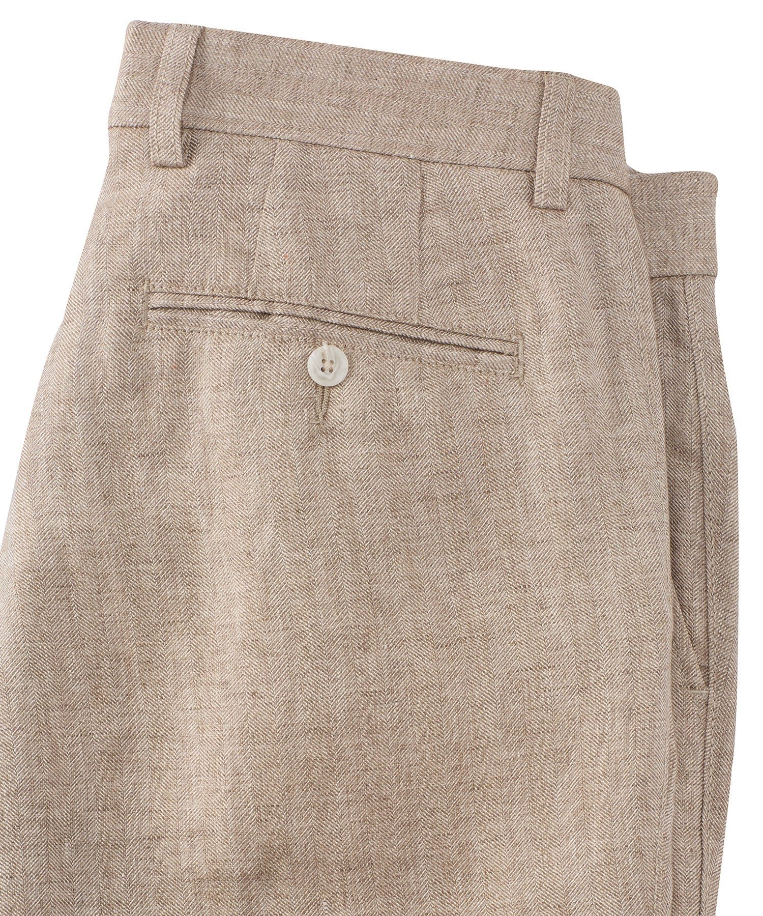 Chambray Linen Herringbone Pants in Choice of Colors (Mansfield Relaxed Fit) by Ballin